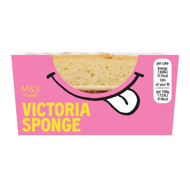 M&S Victoria Sponge cake with buttercream and jam - British product