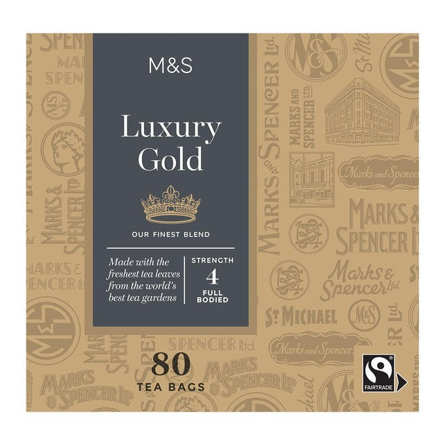 M&S Luxury Gold tea bags 80 teabags, imported from the UK