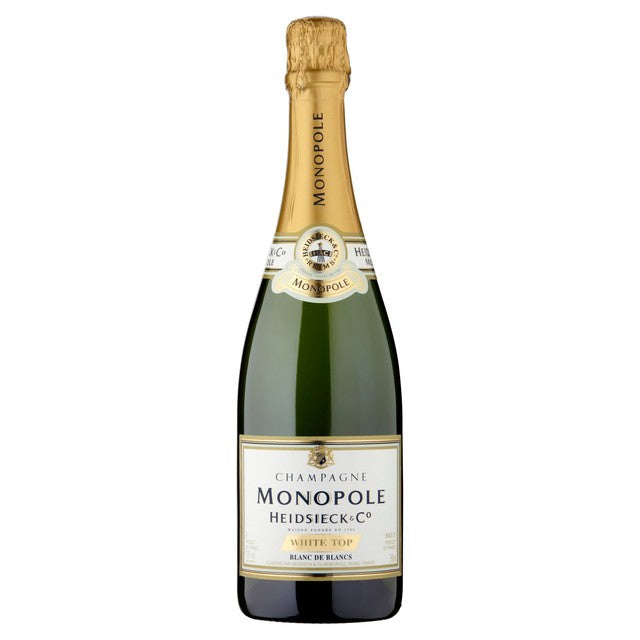 Heidsieck Monopole White Top Blanc de Blancs Champagne 75cl, UK version