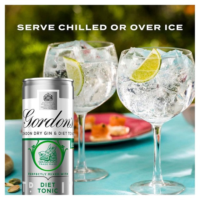 Gordon's premixed gin and diet tonic 250ml can, UK version