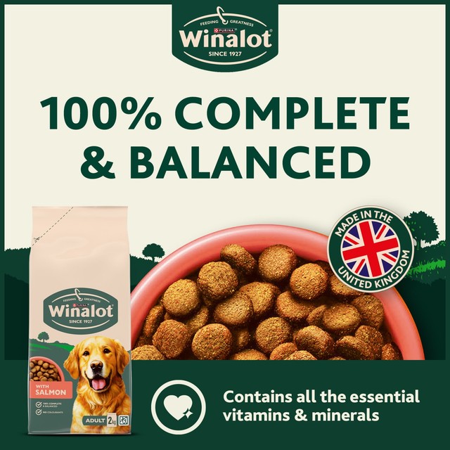 Winalot adult salmon dry dog food (British brand)