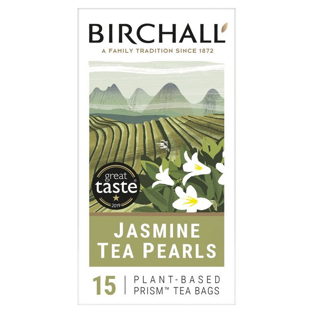 Birchall Jasmine Tea Pearls green tea with jasmine 15 bags - British product