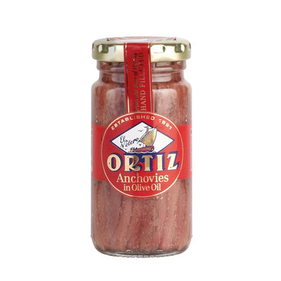Filets d'anchois Brindisa Ortiz à l'huile d'olive Poisson en conserve 95g