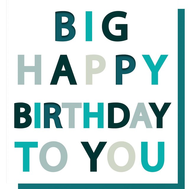 Caroline Gardner Big Happy Birthday Card 14.6x14cm - British product