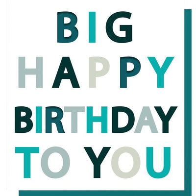 M&S Caroline Gardner Big Happy Birthday Card 14.6x14cm- Buy online at McGrocer