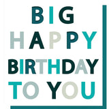 Caroline Gardner Big Happy Birthday Card 14.6x14cm - British product