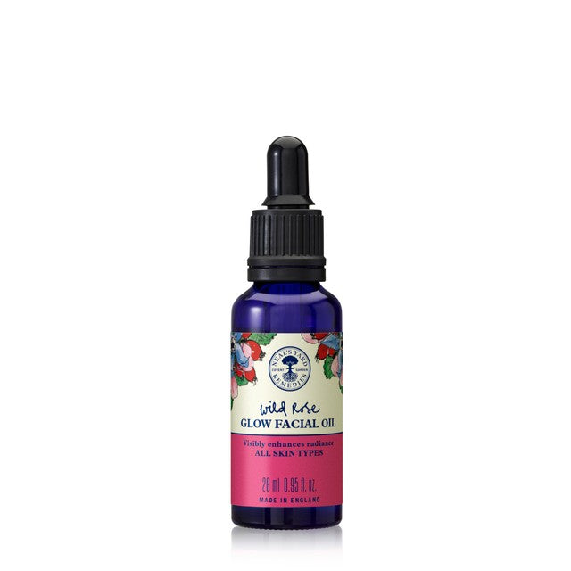 Neal's Yard Remedies Wild Rose Glow Facial Oil 30ml, imported from the UK