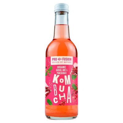 M&S Profusion Økologisk Kombucha Baobab, Mynte & Granateple Fermentert Te Drikke 330ml - Kjøp online hos McGrocer