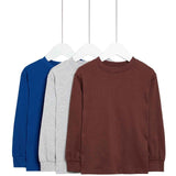 M&S long sleeve children's tops blue plain stripe, imported from the UK