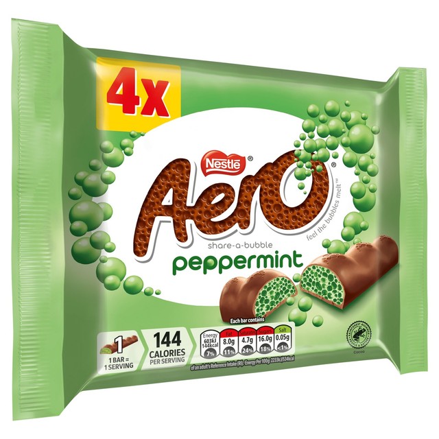Aero peppermint chocolate bars 4 x 27g - British product