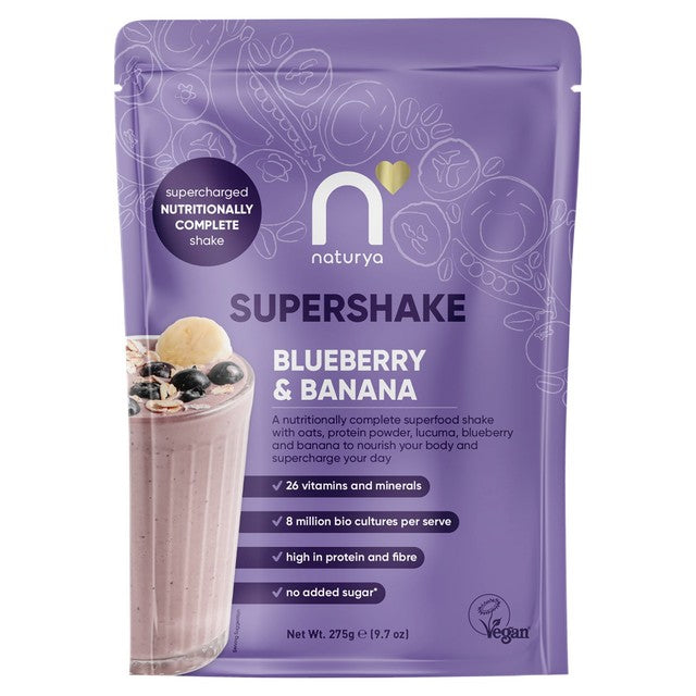 Naturya SuperShake Blueberry Banana mix 275g, imported from the UK