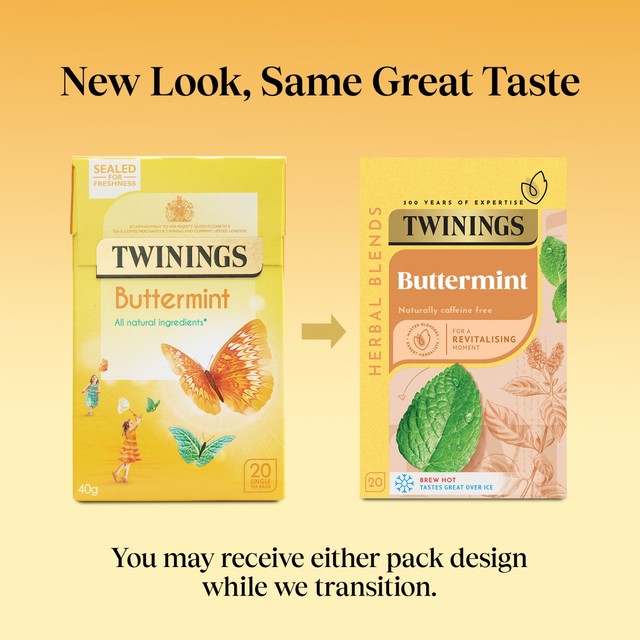 Twinings Buttermint Herbal Tea Bags 20 Pack (British brand)