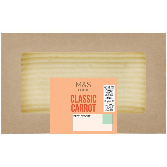 M&S Carrot Cake Loaf Cream Cheese 345g, imported from the UK