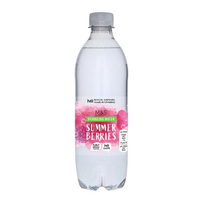 M&S M&S Sparkling Summer Berries Flavoured Sparkling Water 500ml- Buy online at McGrocer