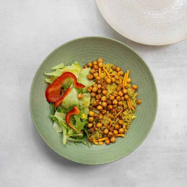 KitchenCraft green stoneware pasta bowls 22cm, UK version