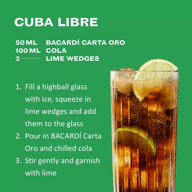 Bacardi Carta Oro Gold Rum 70cl - British product