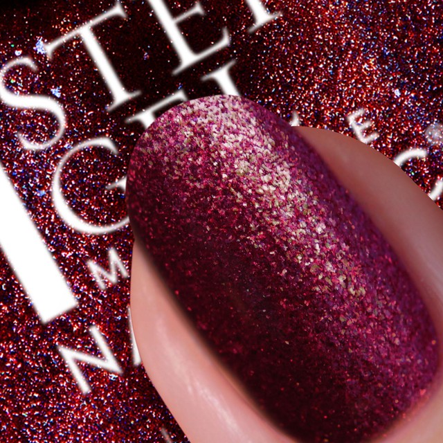 Nails Inc Topless nail polish Scarlett burgundy shimmer, imported from the UK