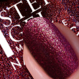 Nails Inc Topless nail polish Scarlett burgundy shimmer, imported from the UK