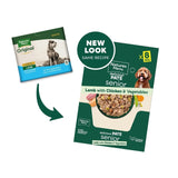 Natures Menu senior lamb with chicken, veg & rice dog food 8 x 300g pouches, imported from the UK