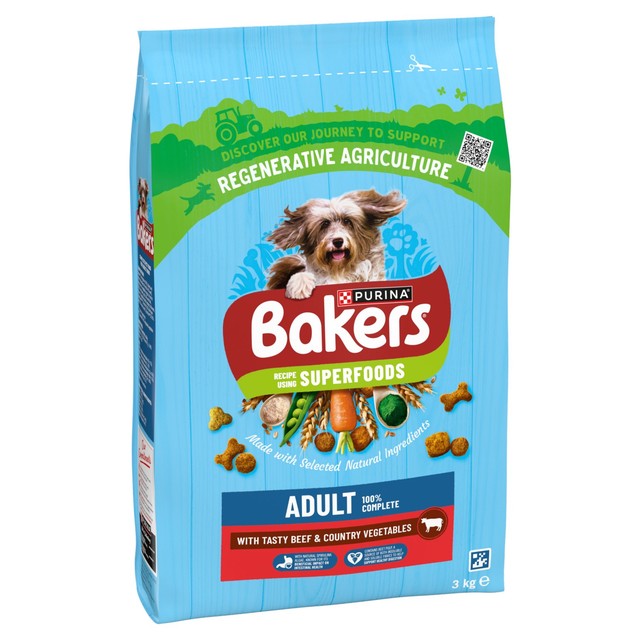 Bakers beef with vegetables dry dog food 3kg - British product