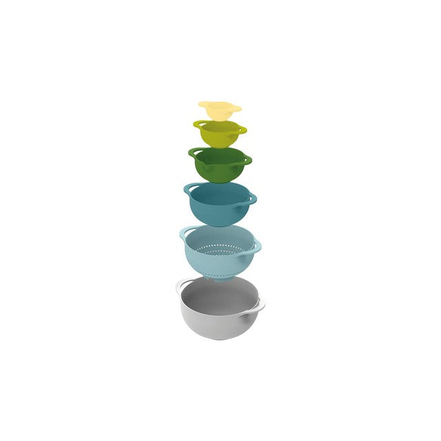 Joseph Joseph Duo 6pc Food Preparation Bowl Set Opal, UK version