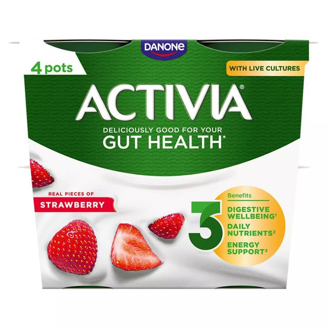 Activia strawberry yogurt multipack 4x115g - British product