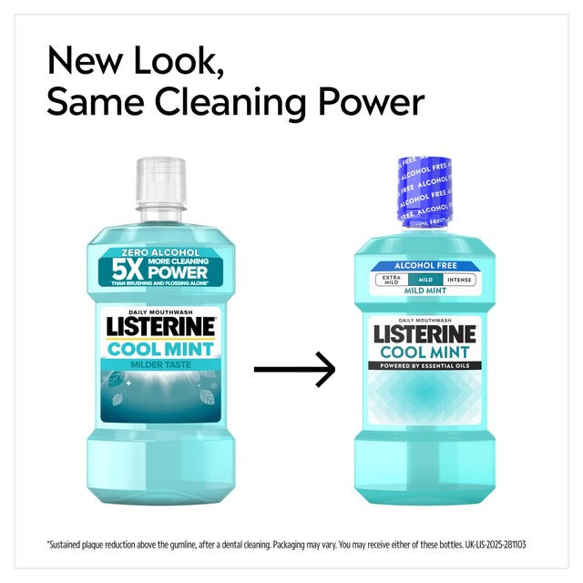 Listerine Cool Mint alcohol free mouthwash (British brand)