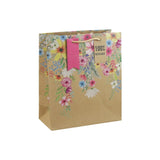 EUROWRAP Summer Floral gift bag 21.5 x 25.3cm (British brand)