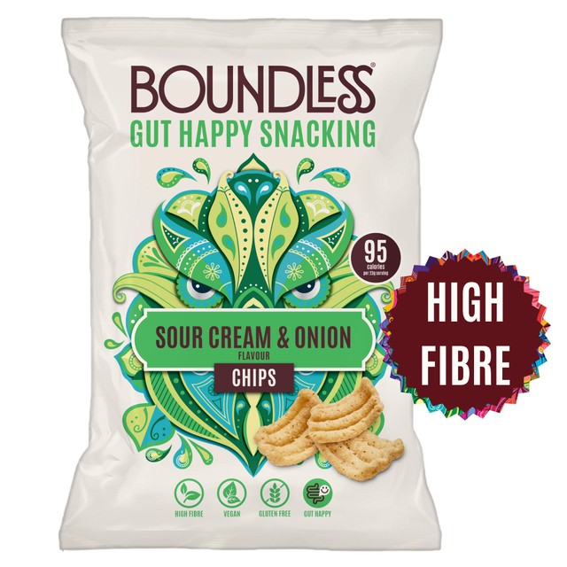 Boundless Sour Cream & Onion Crisps 80g - British product