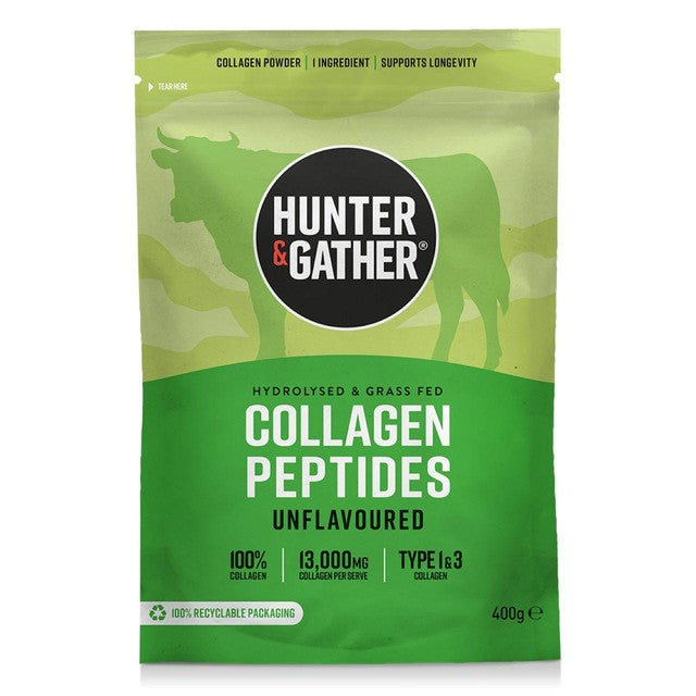 Hunter & Gather unflavoured collagen peptides protein powder 400g, UK version