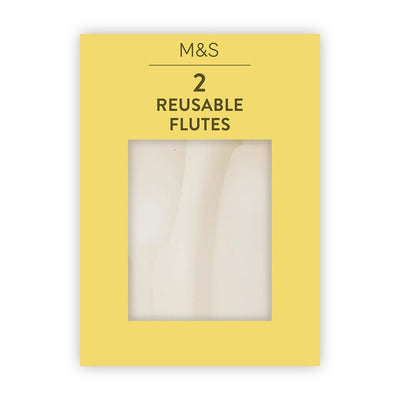 M&S M&S Reusable Champagne Flutes Set of 2- Buy online at McGrocer