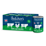 Butcher's tripe loaf dog food tins mixed flavours 6 x 400g - British product