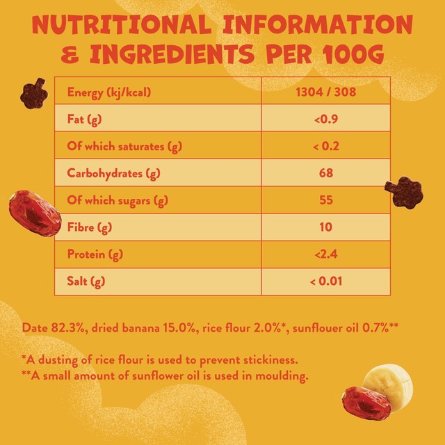 Goodies banana and date fruit bites kids snack - British product