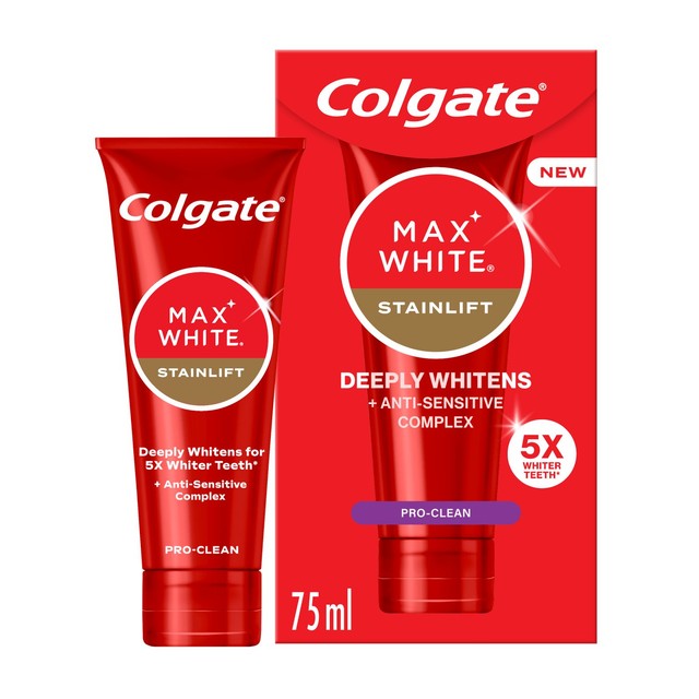 Colgate Max White Stainlift teeth whitening toothpaste 75ml - British product