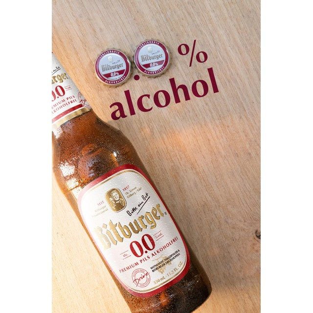 Bitburger Premium Pils 0.0% non-alcoholic beer 6x330ml - British product