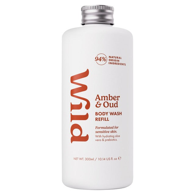 Wild Amber and Oud body wash refill (British brand)