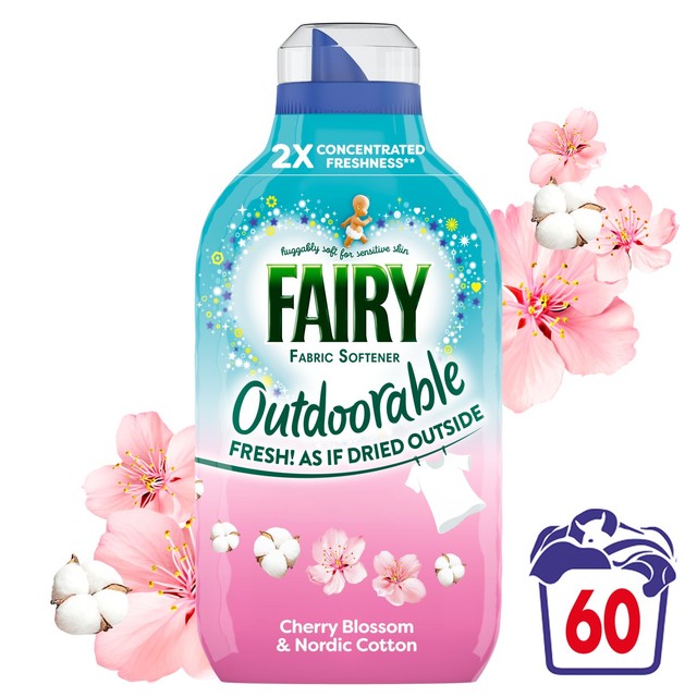 Fairy fabric conditioner Cherry Blossom and Nordic Cotton (British brand)