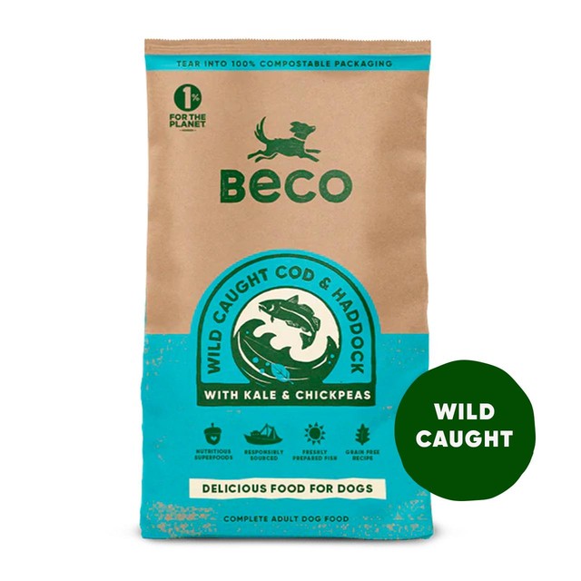 Beco Pets dry dog food cod and haddock 6kg - British product