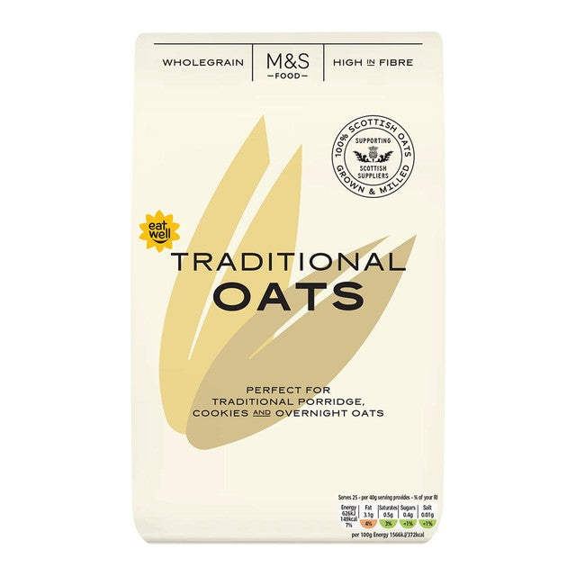 M&S Traditional Scottish porridge oats 1kg, imported from the UK