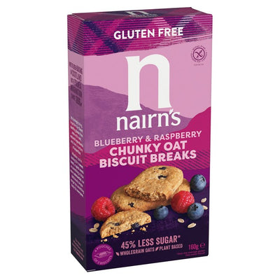 M&S Nairn's Gluten Free Blueberry & Raspberry Chunky Biscuit Breaks 160g- Buy online at McGrocer
