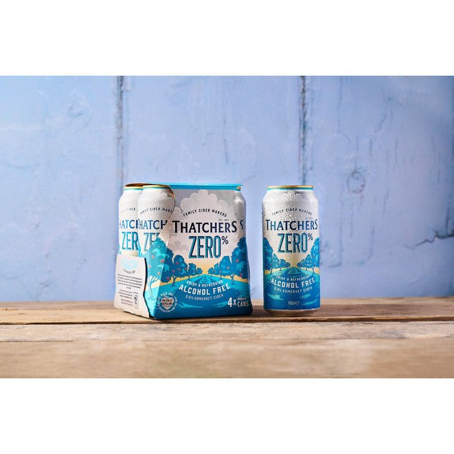 Thatchers Zero low-alcohol cider 4 x 440ml cans (British brand)