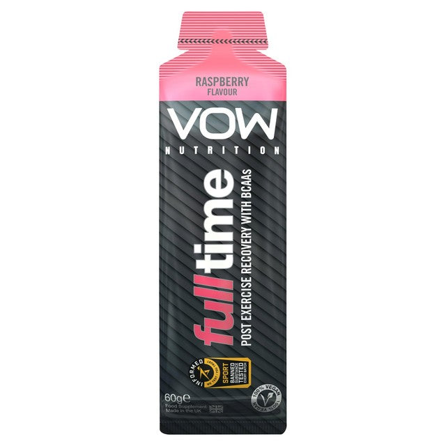Vow Nutrition raspberry sports recovery gel 60ml (British brand)
