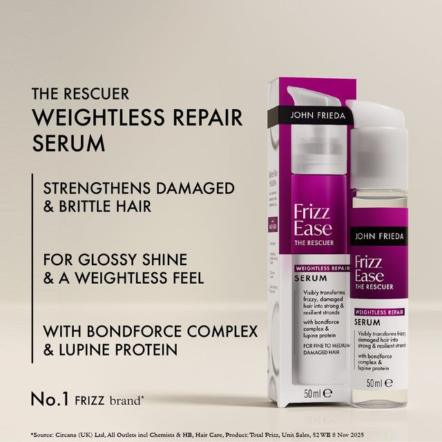John Frieda Frizz Ease Lightweight Serum, imported from the UK