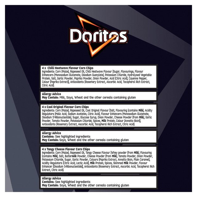 Doritos variety tortilla chips multipack - British product