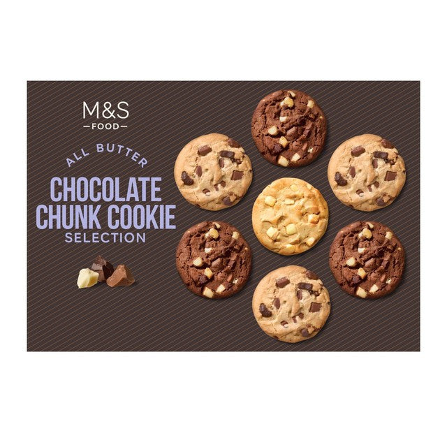 M&S all butter chocolate chunk cookie selection 500g, imported from the UK