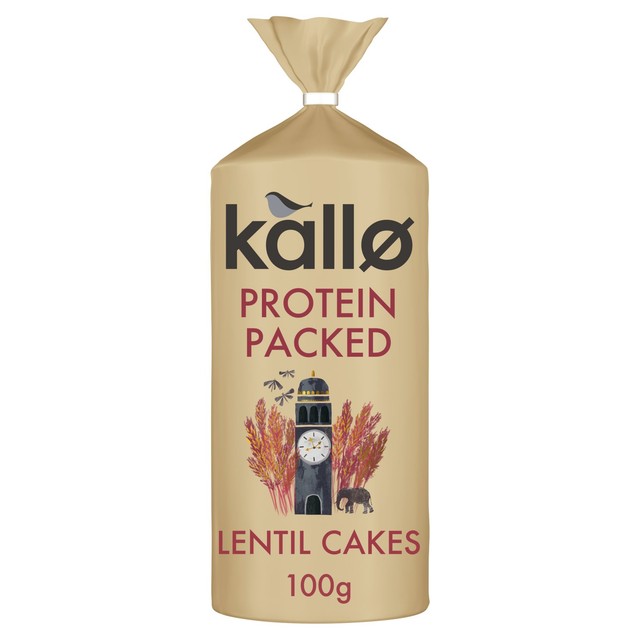 Kallo Protein Packed Lentil Cakes 100g, UK version
