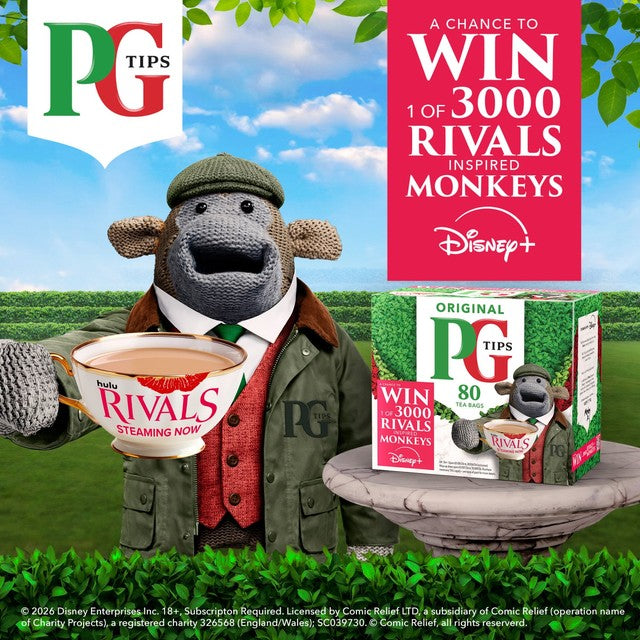 PG Tips original black tea bags 80 tea bags, imported from the UK
