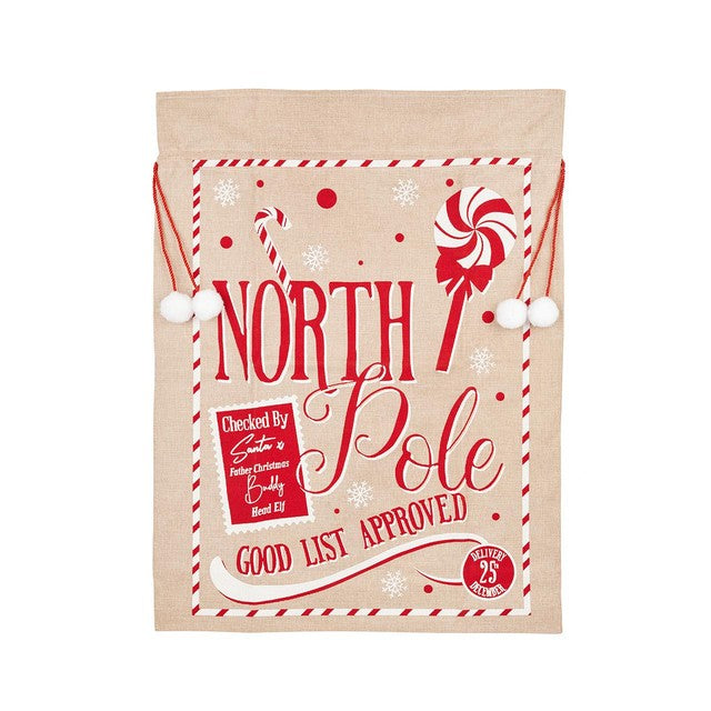 Premier Decorations Hessian Sack Christmas decoration 60x80cm (British brand)