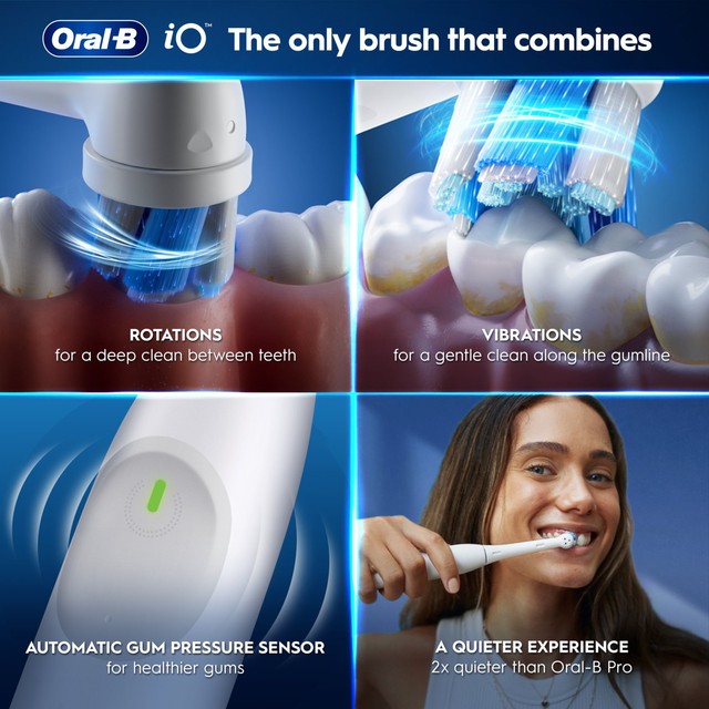 Oral-B iO2 Series Simple White electric toothbrush, imported from the UK