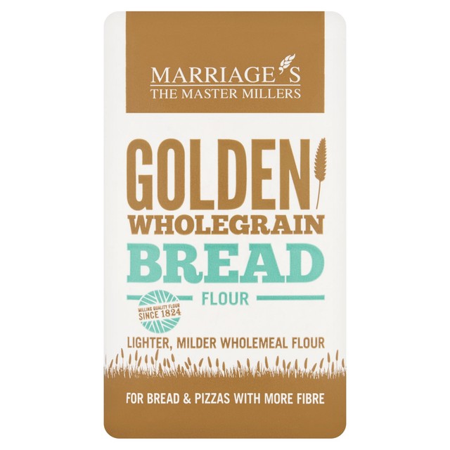 W & H Marriage Golden Wholegrain Flour 1kg, imported from the UK